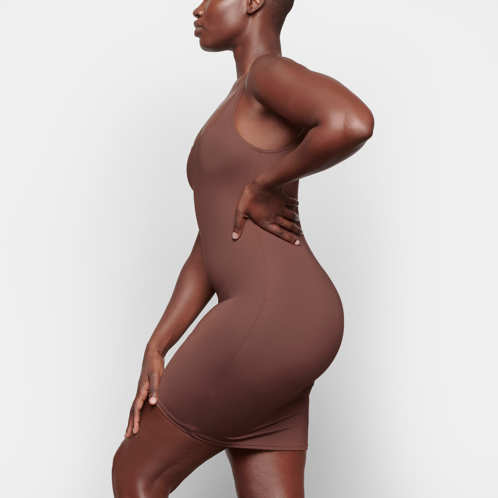 Skims SWIM TANK Dress Čokoláda | URQN-09412