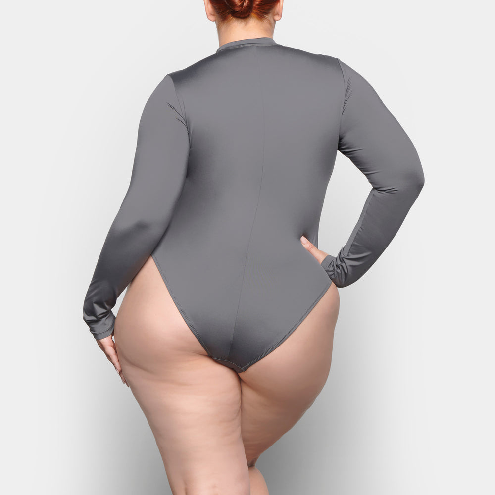 Skims SWIM ZIP FRONT LONG SLEEVE One Piece Tmavo Siva | WVXS-54891