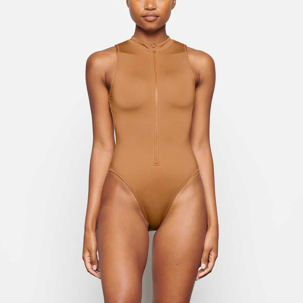 Skims SWIM ZIP FRONT SLEEVELESS One Piece Marhule | FZPA-80495