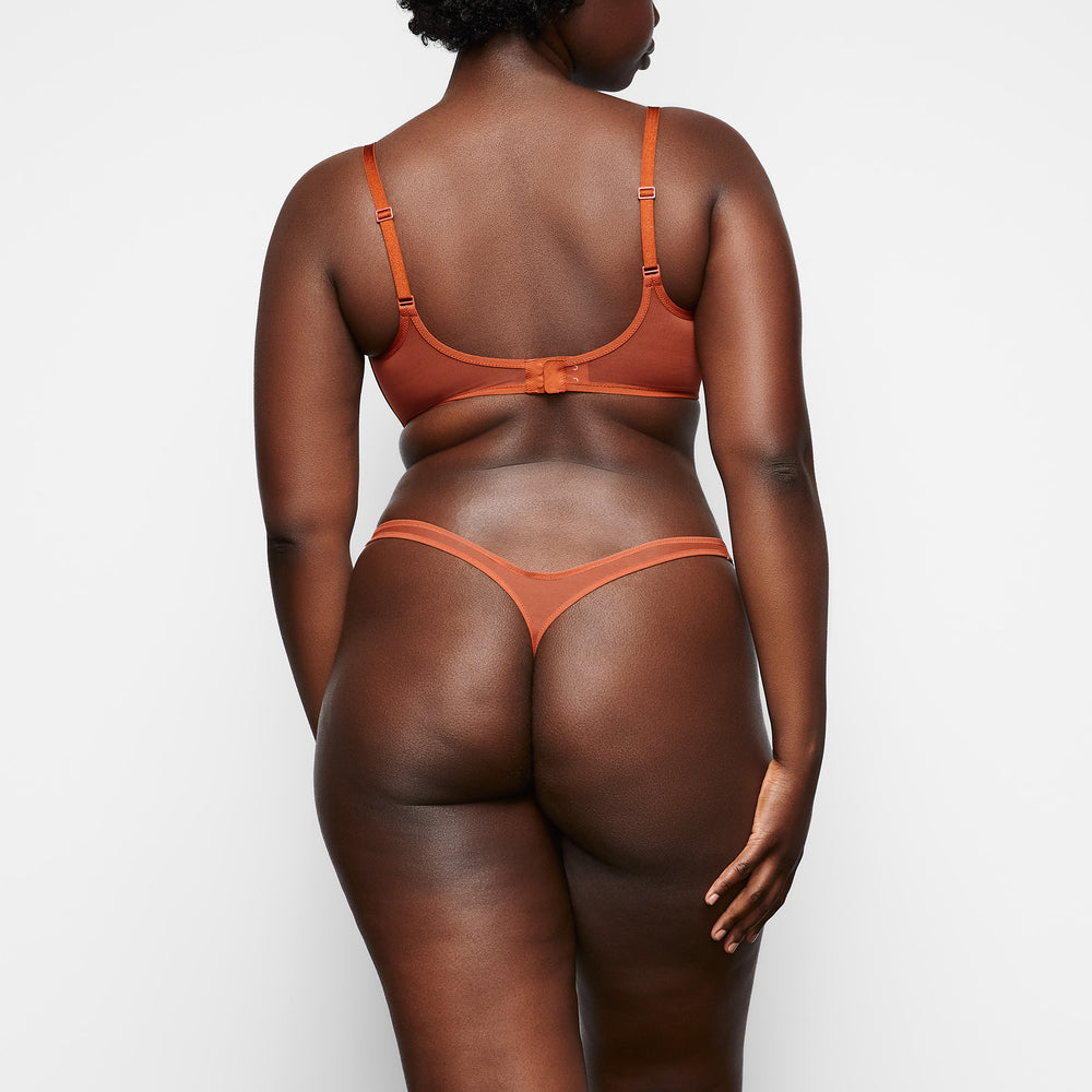Skims ULTRA FINE MESH MICRO DIPPED Thong Hnede | BCLO-83069