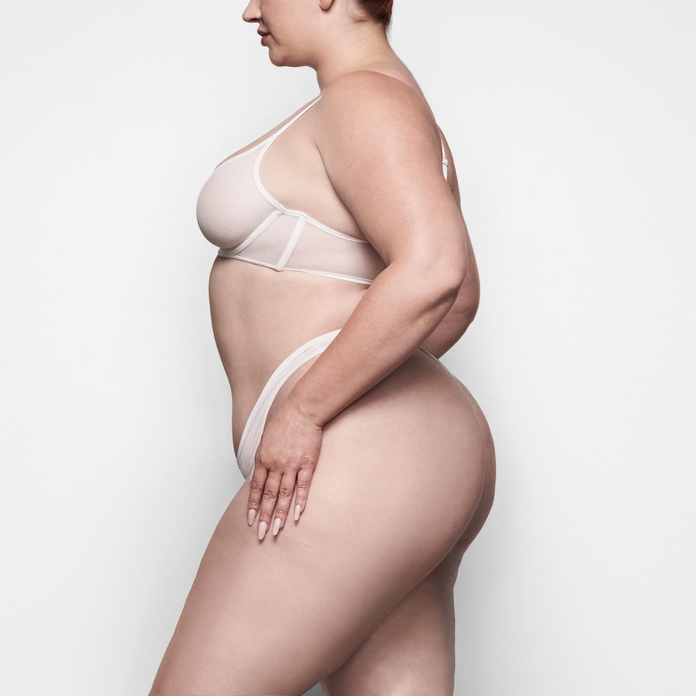 Skims ULTRA FINE MESH SCOOP Underwire Bra Biele | FJVK-57201