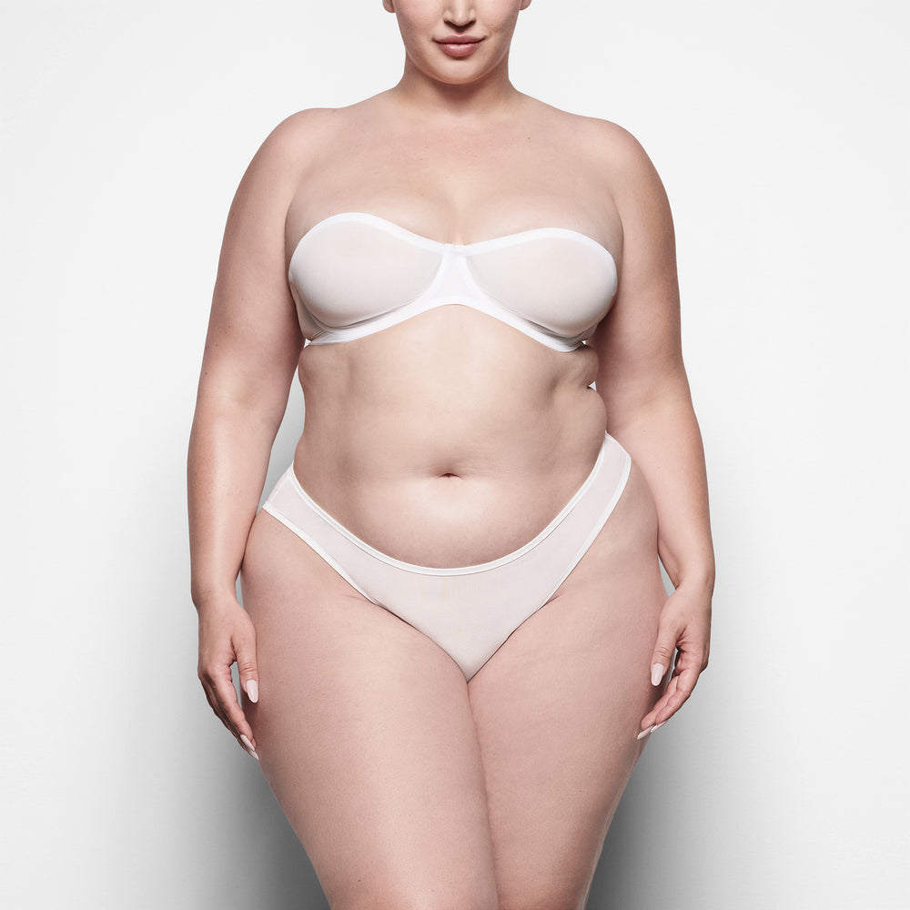 Skims ULTRA FINE MESH Strapless Bra Biele | VHML-89245