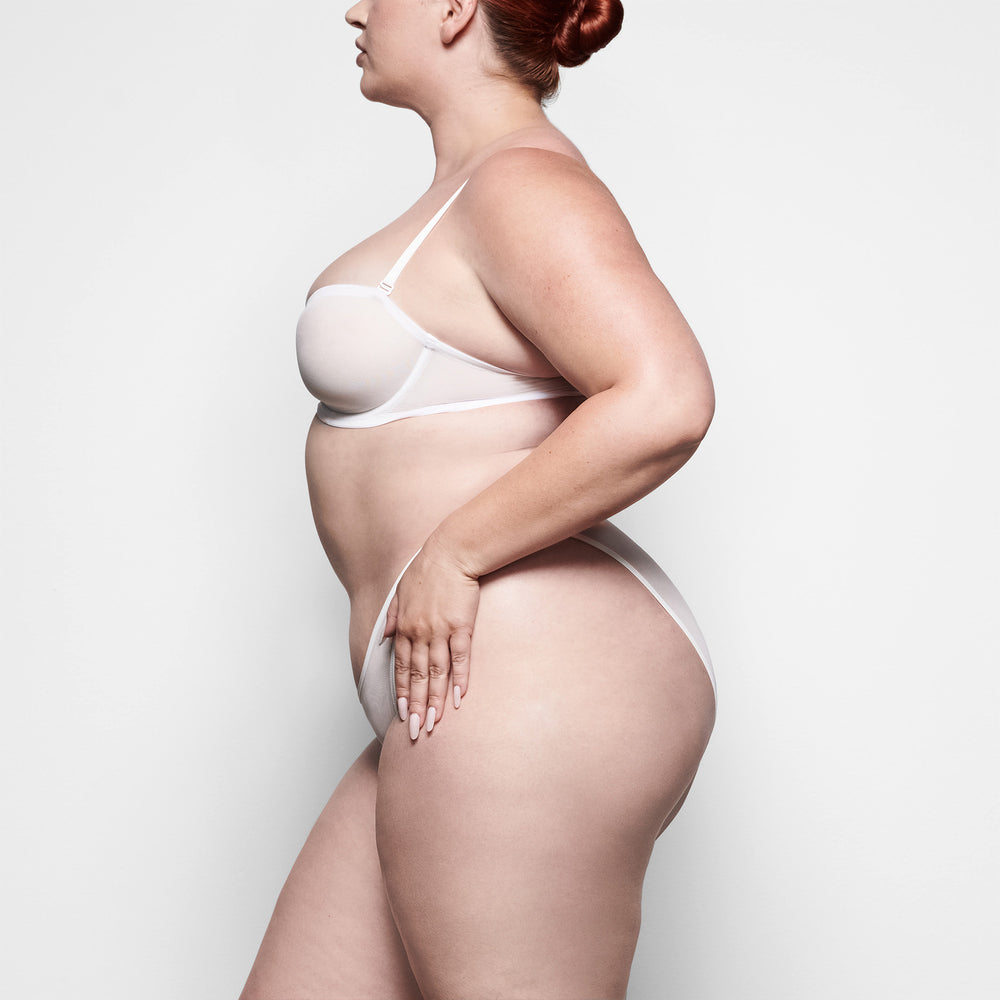 Skims ULTRA FINE MESH Strapless Bra Biele | VHML-89245