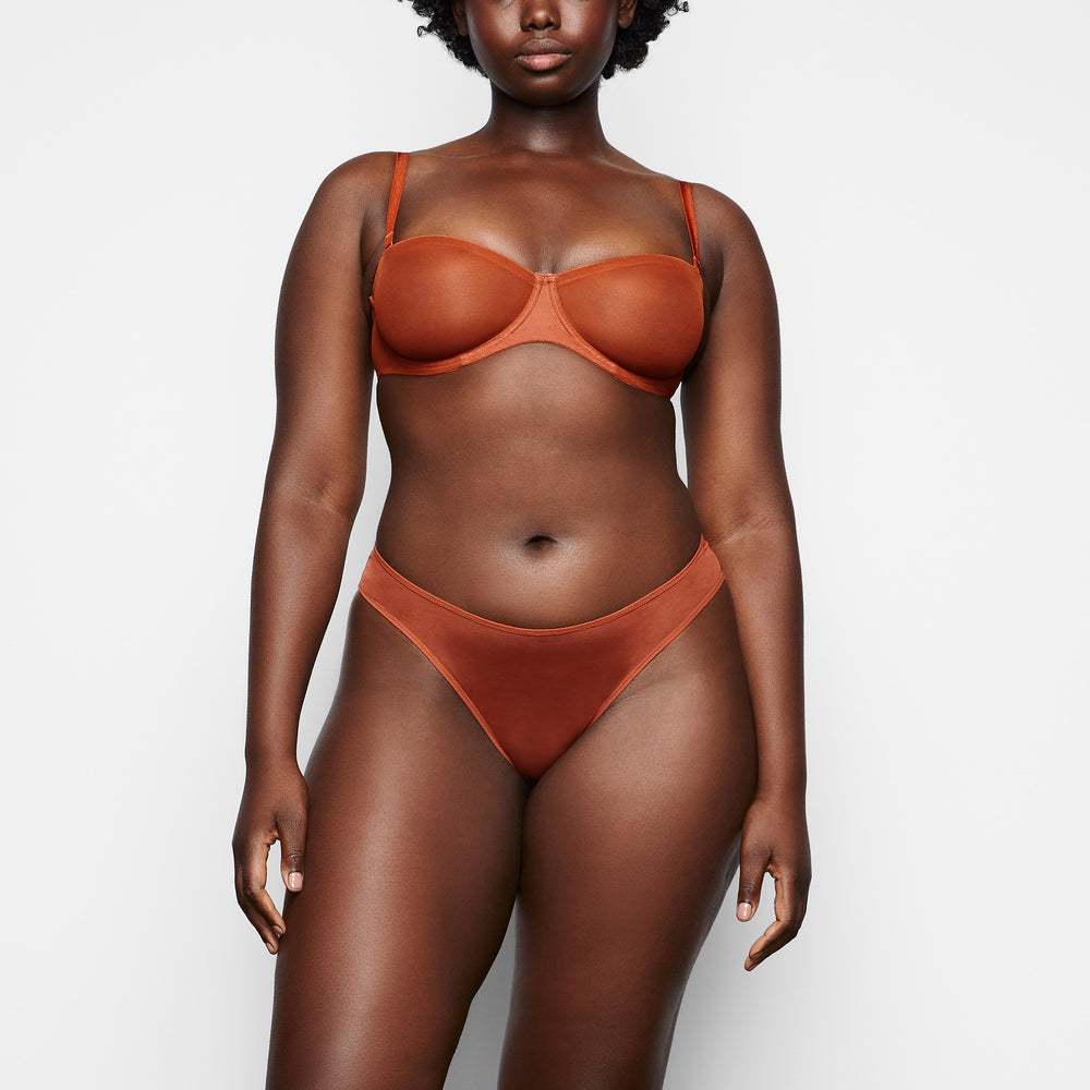 Skims ULTRA FINE MESH Strapless Bra Hnede | SUFJ-40639