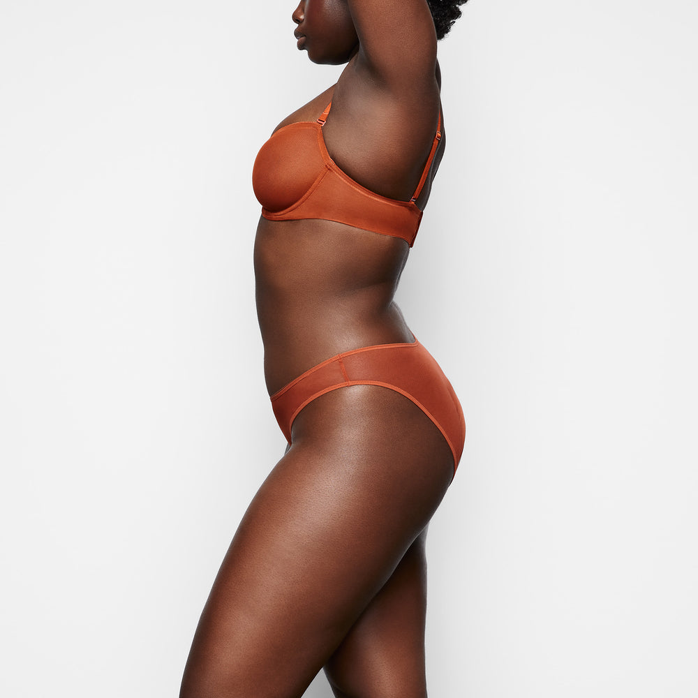 Skims ULTRA FINE MESH Strapless Bra Hnede | SUFJ-40639