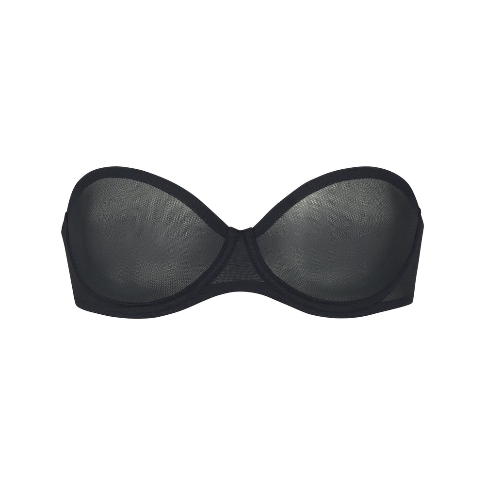 Skims ULTRA FINE MESH Strapless Bra Čierne | DWHV-65397