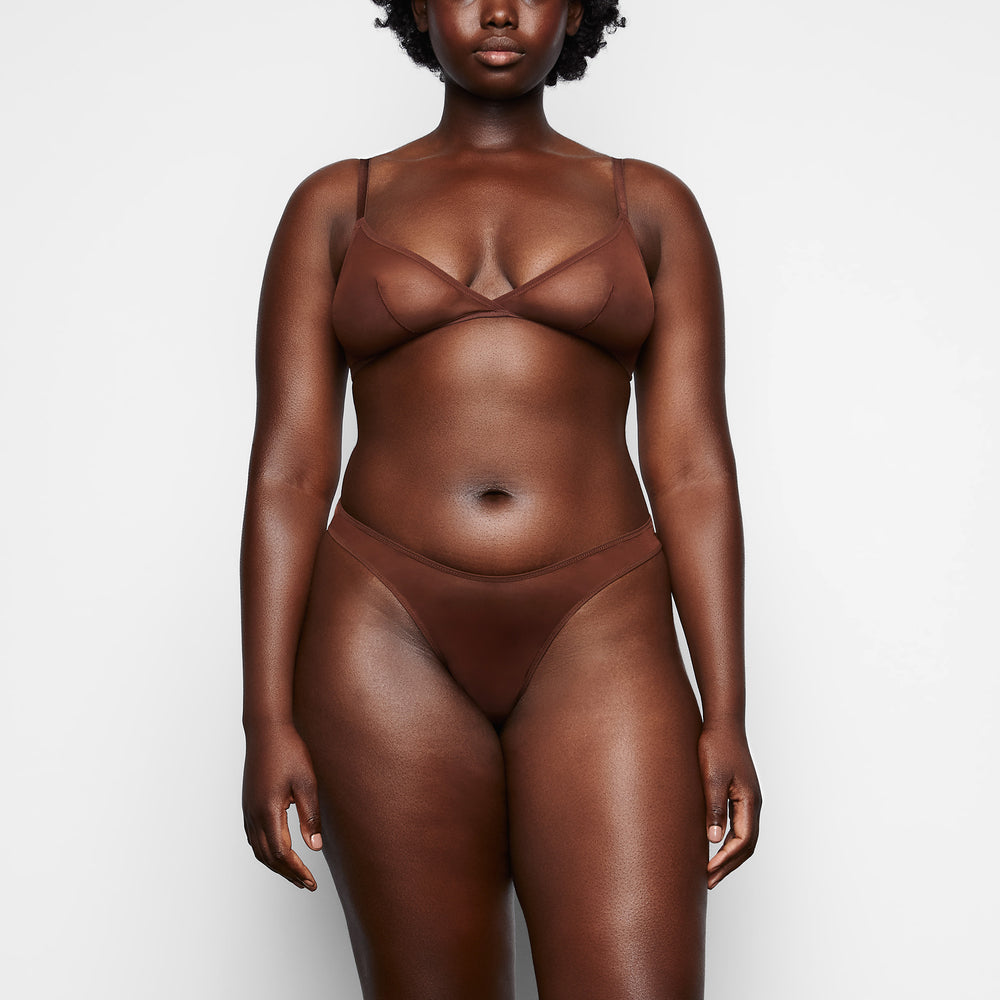 Skims ULTRA FINE MESH TRIANGLE Bralette Čokoláda | HWUL-74615