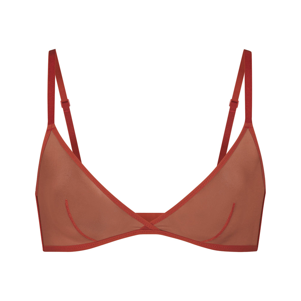 Skims ULTRA FINE MESH TRIANGLE Bralette Hnede | PWZF-01964