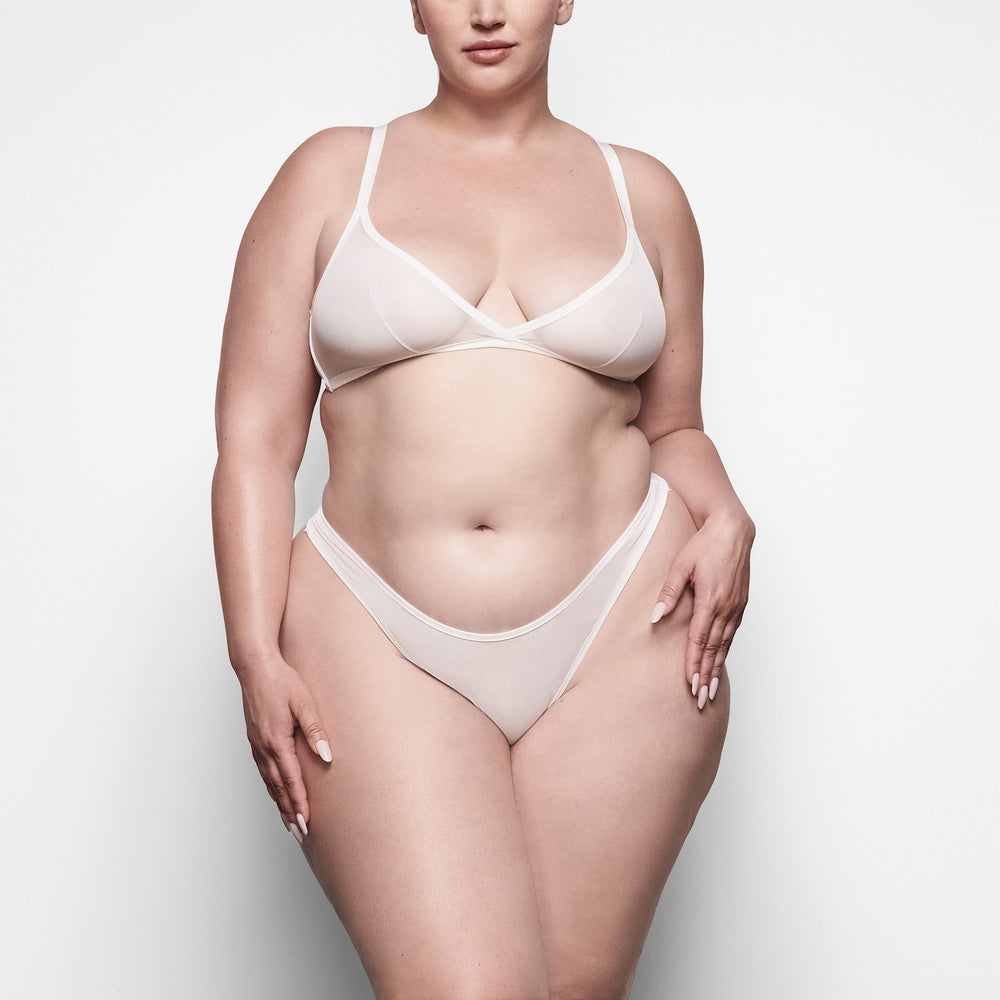 Skims ULTRA FINE MESH TRIANGLE Bralette Biele | QHUB-78140