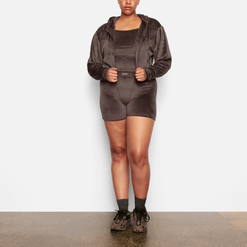 Skims VELOUR Mikina s Kapucnou Nachový Siva | RJCS-43217