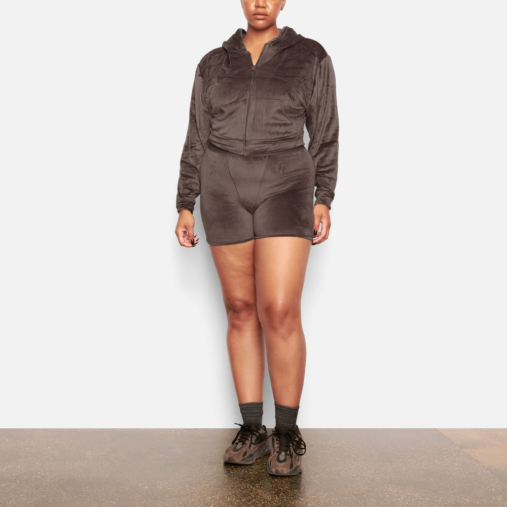 Skims VELOUR Mikina s Kapucnou Nachový Siva | RJCS-43217
