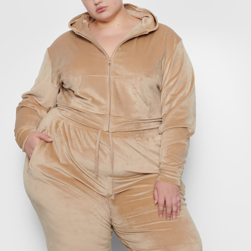 Skims VELOUR Mikina s Kapucnou Oranžové | GXQV-50638