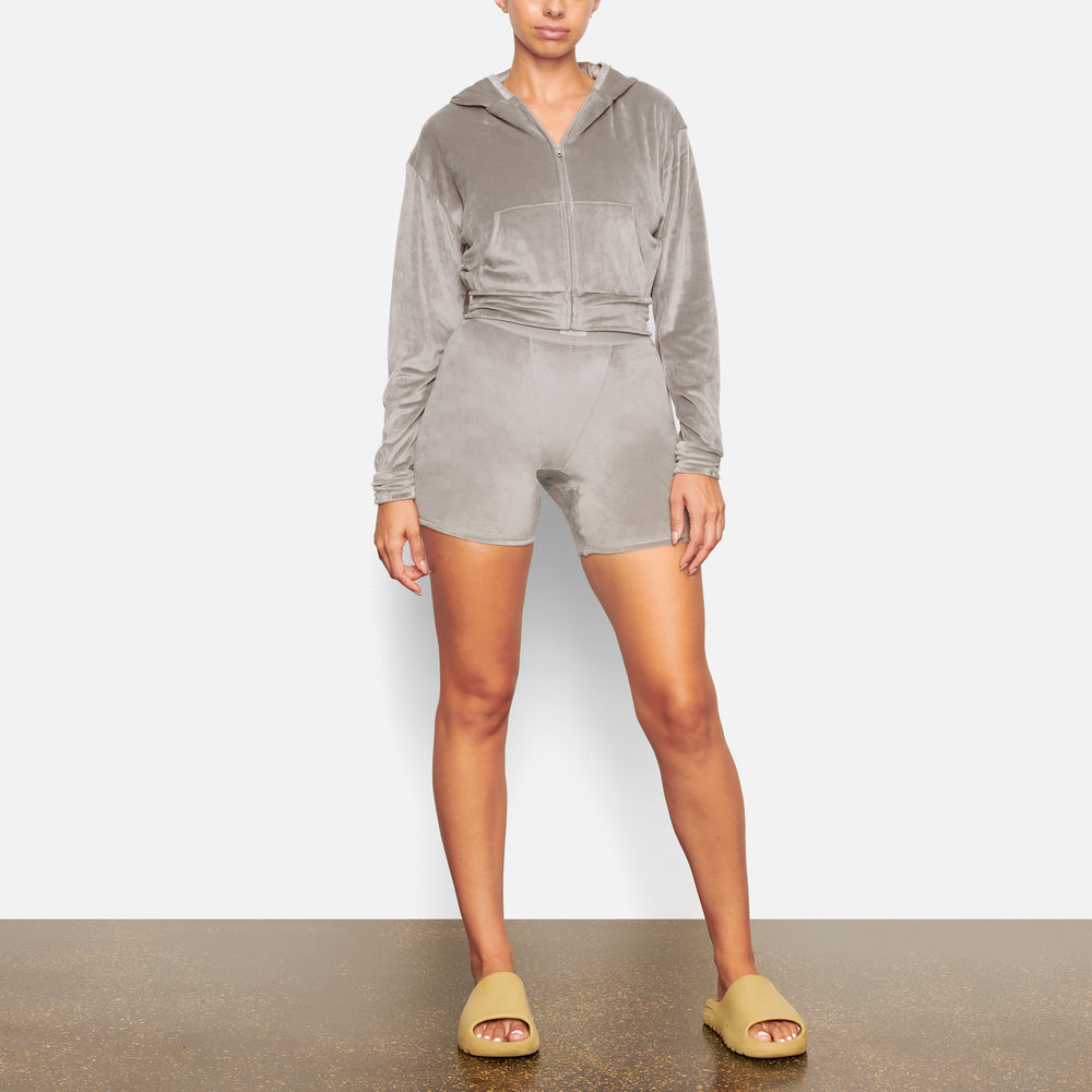 Skims VELOUR Mikina s Kapucnou Siva | ZGAE-61758