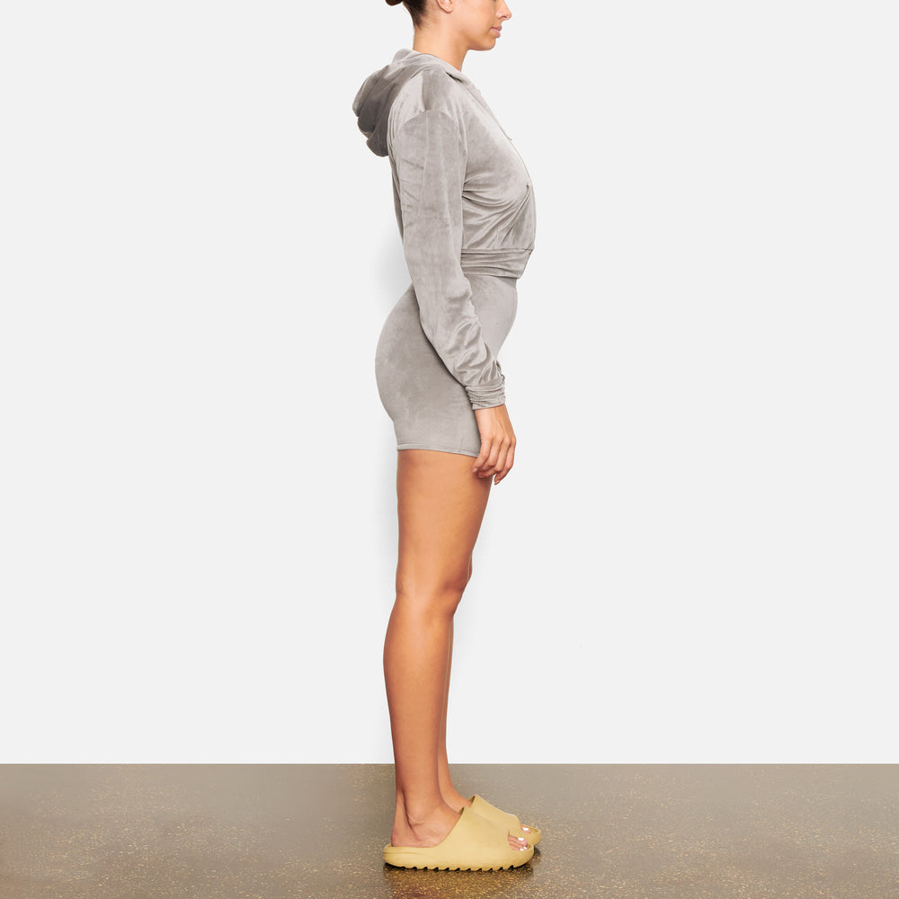 Skims VELOUR Mikina s Kapucnou Siva | ZGAE-61758