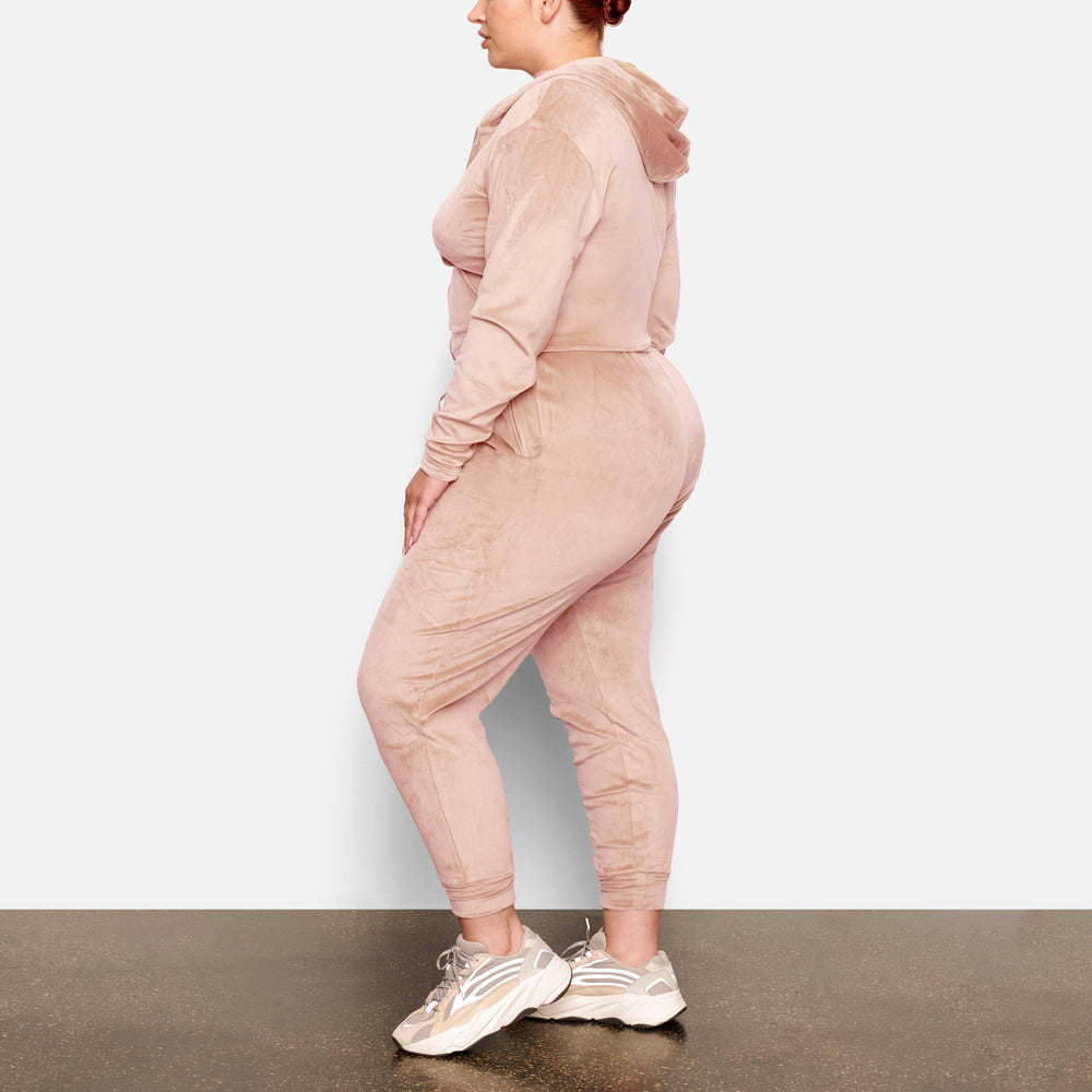 Skims VELOUR Mikina s Kapucnou Svetlo Ruzove | IZYC-39521