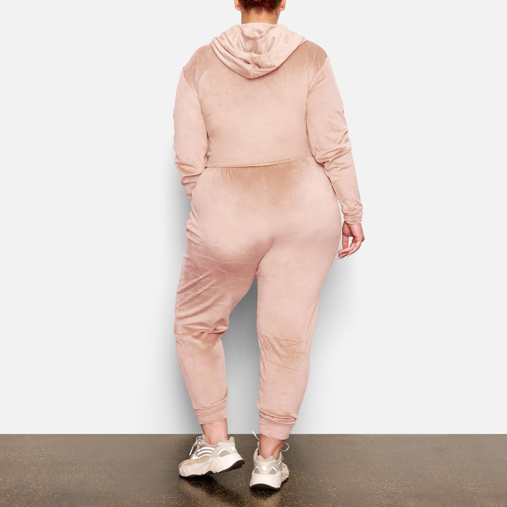 Skims VELOUR Mikina s Kapucnou Svetlo Ruzove | IZYC-39521
