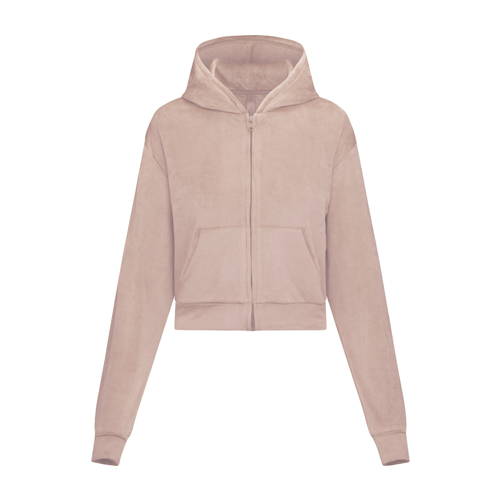 Skims VELOUR Mikina s Kapucnou Svetlo Ruzove | IZYC-39521