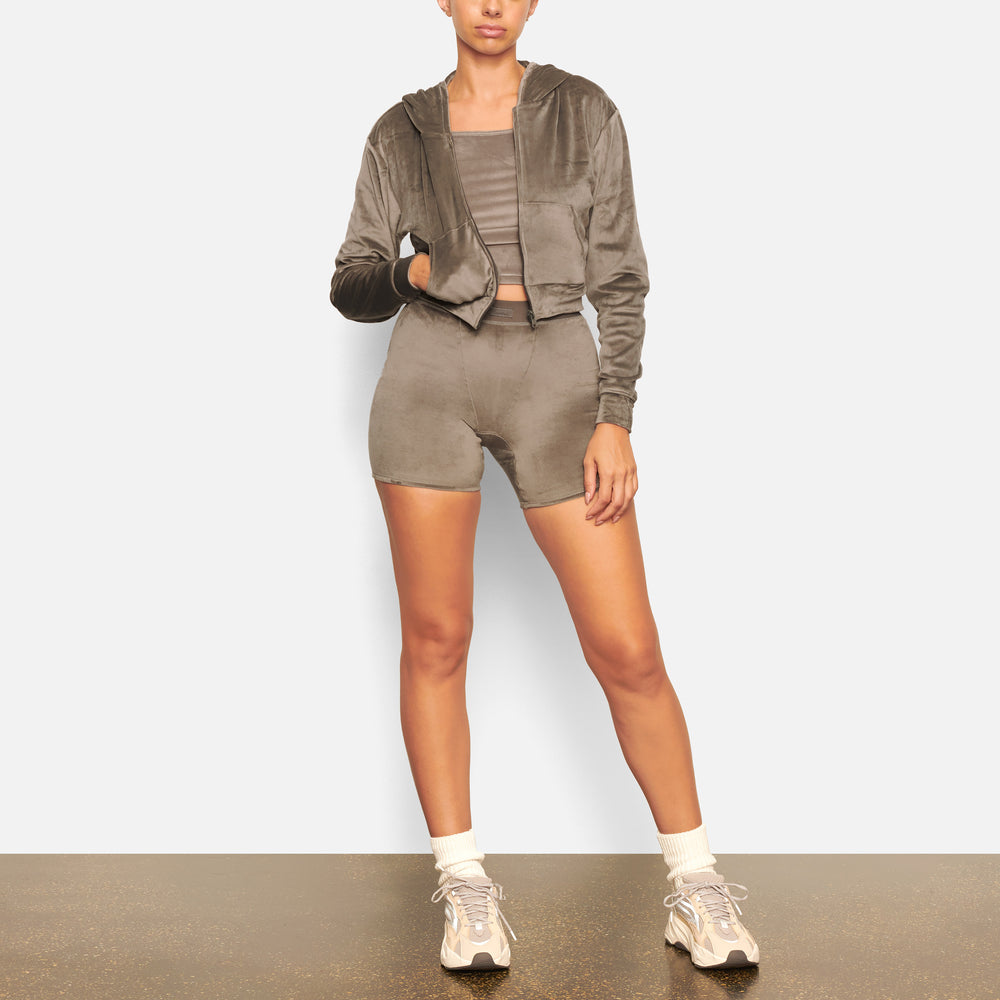 Skims VELOUR Mikina s Kapucnou Tmavo Siva | GZUM-63870