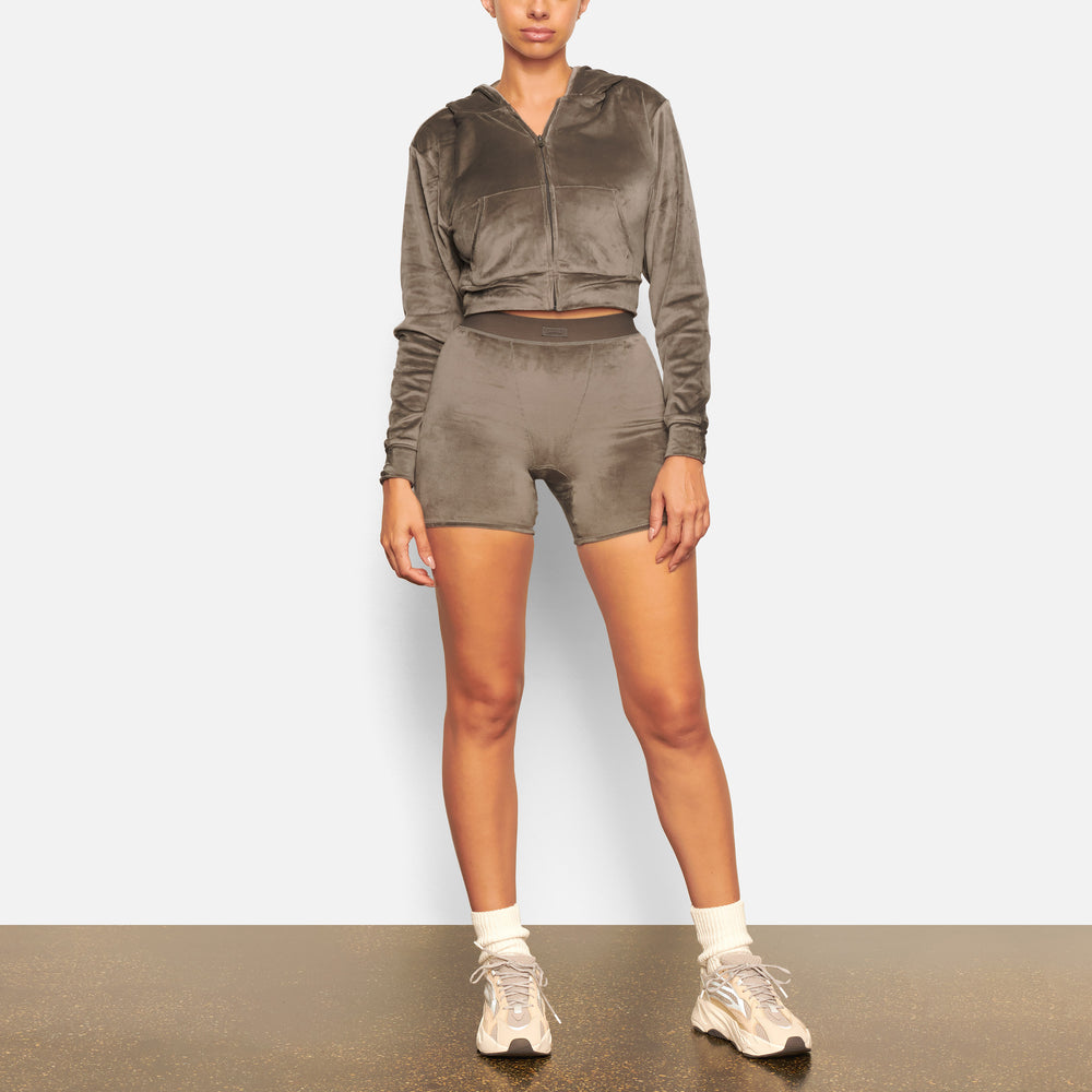 Skims VELOUR Mikina s Kapucnou Tmavo Siva | GZUM-63870