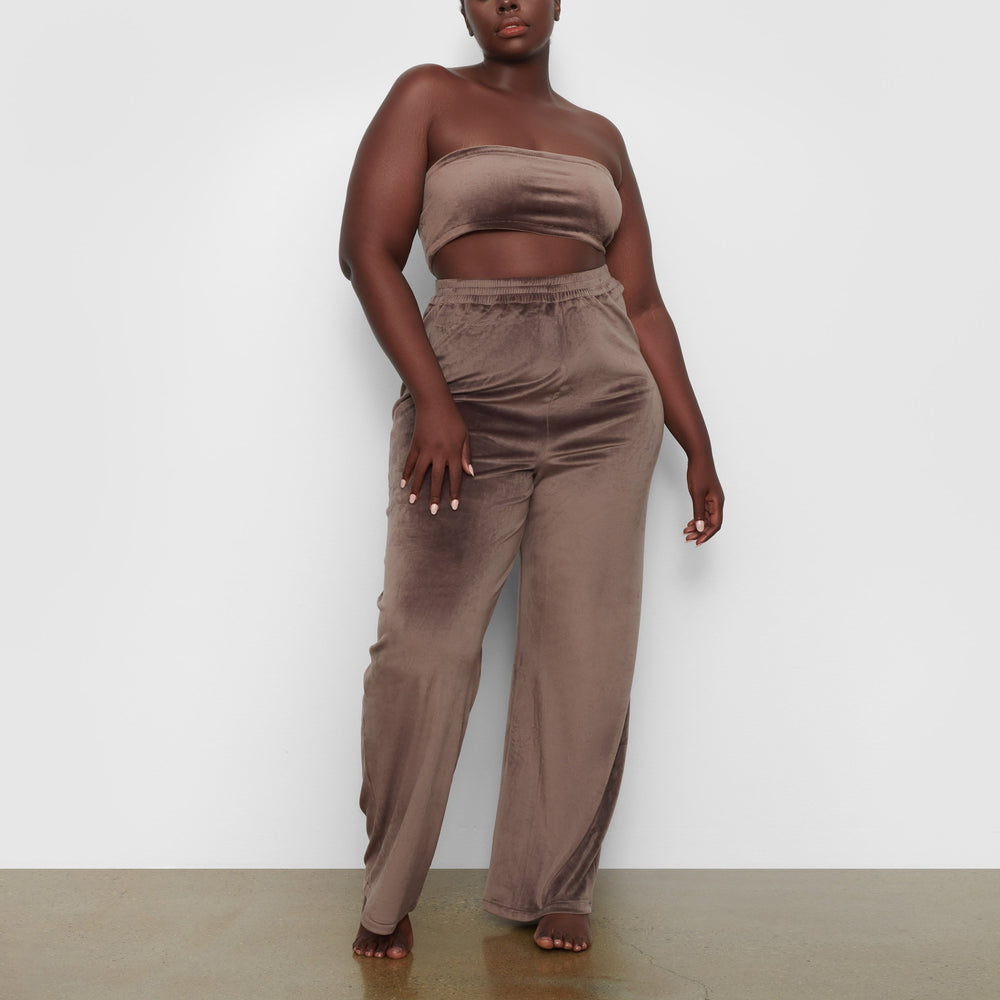 Skims VELOUR WIDE LEG Nohavice Nachový Siva | KDUI-69528