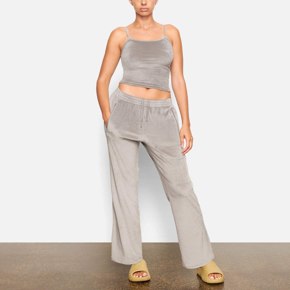 Skims VELOUR WIDE LEG Nohavice Siva | KBHJ-09718
