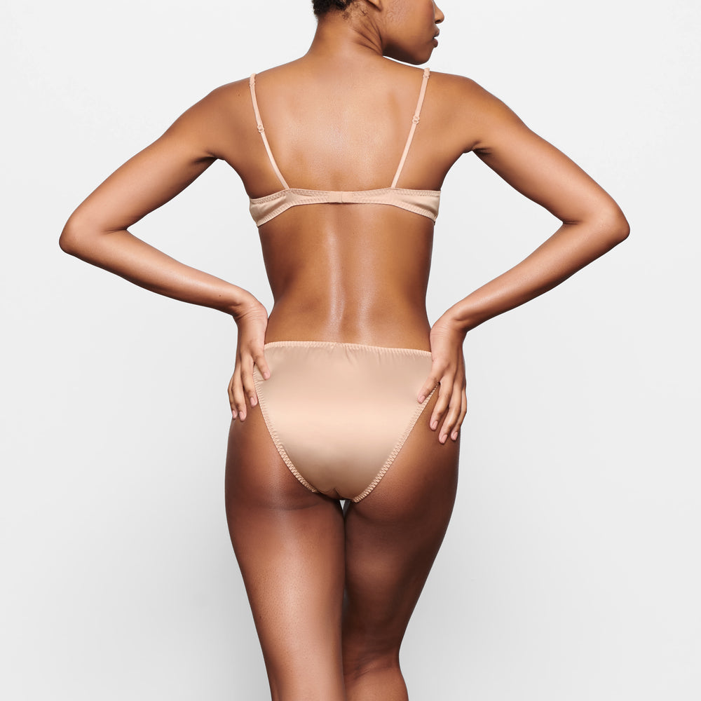 Skims WOVEN SHINE SCRUNCHIE SCOOP Bralette Ruzove | MENX-81723