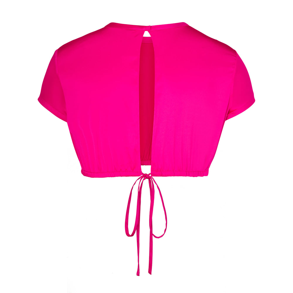 Skims WOVEN SHINE T-shirt Ruzove | XCIN-35984
