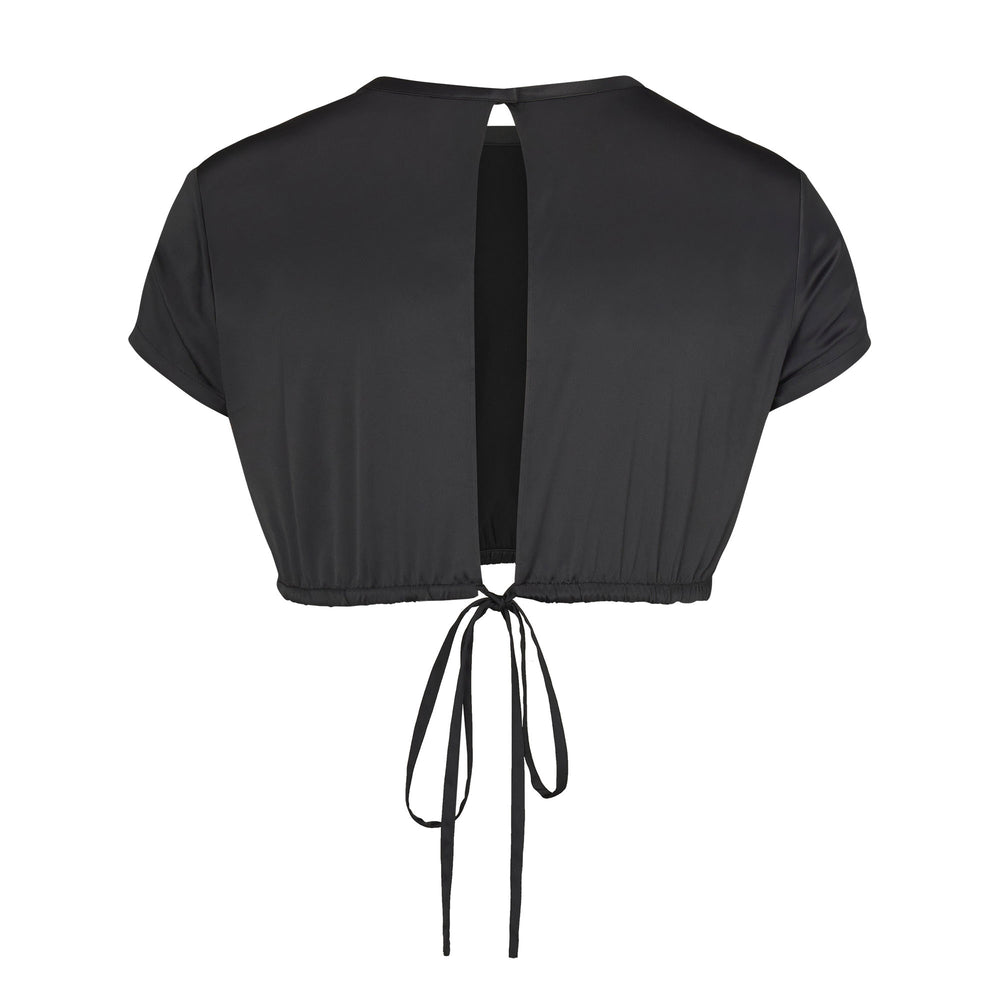 Skims WOVEN SHINE T-shirt Čierne | LRIY-28956