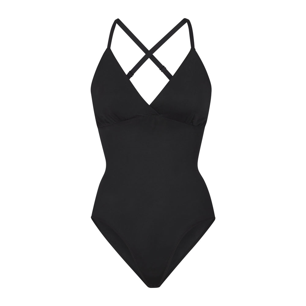 Skims BARELY THERE BODYSUIT BRIEF W/ SNAPS Bodysuit Čierne | KWBV-71239