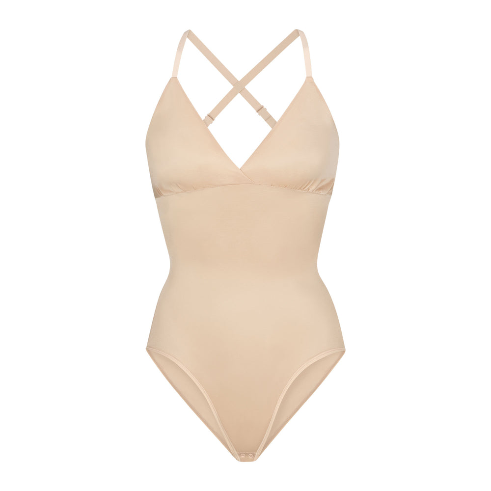 Skims BARELY THERE BODYSUIT BRIEF W/ SNAPS Bodysuit Hnede | ZIYT-87092