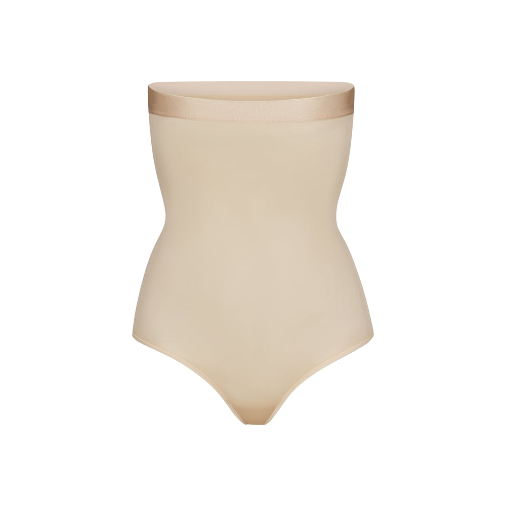 Skims BARELY THERE HIGH WAIST Thong Hnede | UKXJ-01348
