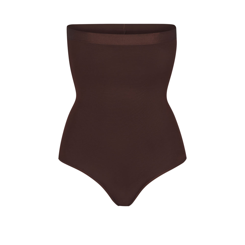 Skims BARELY THERE HIGH WAIST Thong Čokoláda | RGDQ-49361
