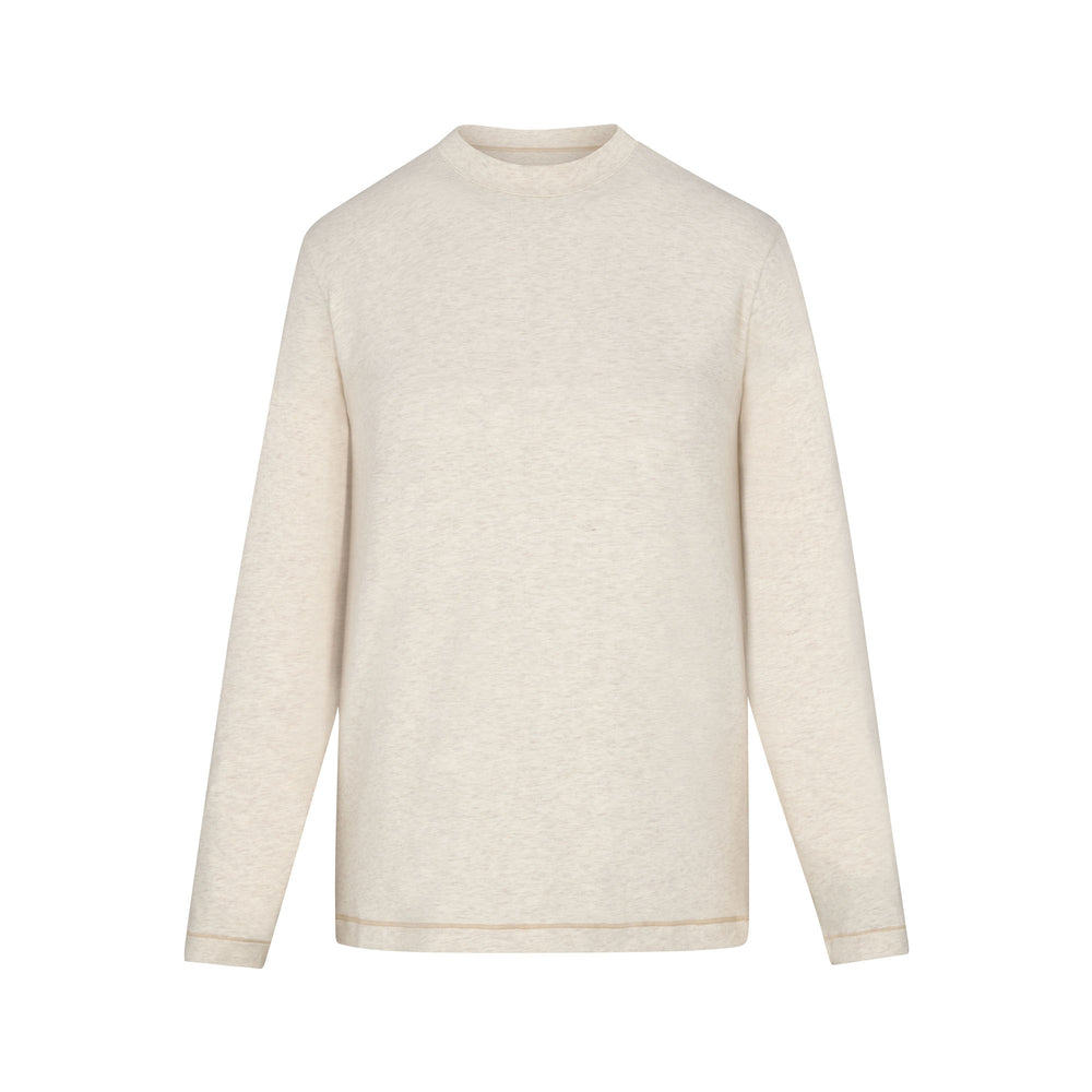 Skims BOYFRIEND LONG SLEEVE T-shirt Biele | VHXR-71964
