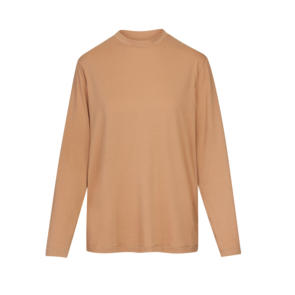 Skims BOYFRIEND LONG SLEEVE T-shirt Béžové | SGAE-97304