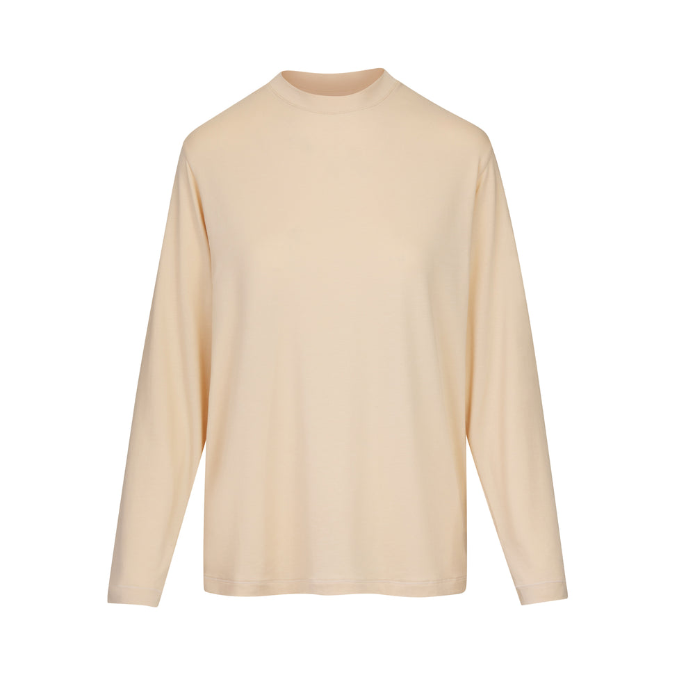 Skims BOYFRIEND LONG SLEEVE T-shirt Hnede | ODIQ-19280