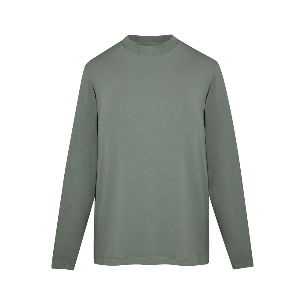 Skims BOYFRIEND LONG SLEEVE T-shirt Svetlo Zelene | QHAO-14762