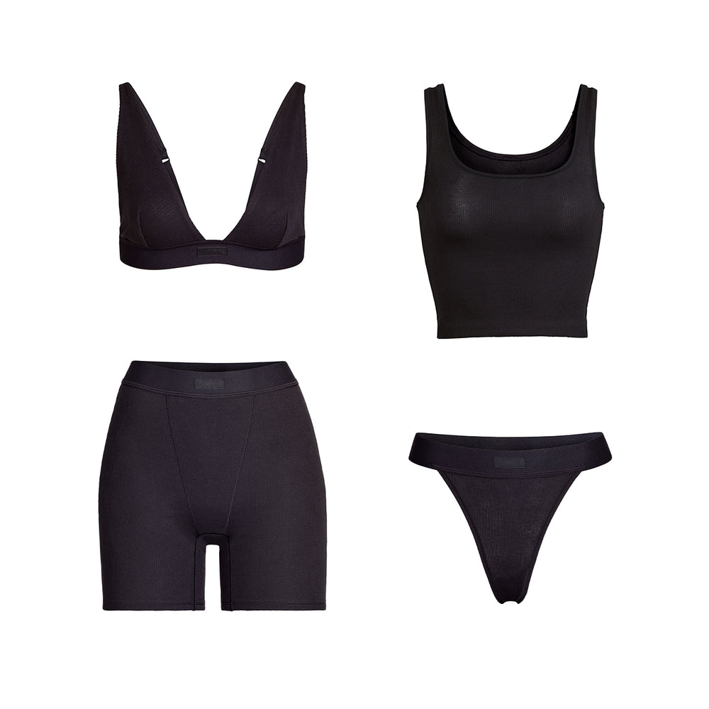 Skims COTTON EVERYDAY Bundle Čierne | UFJN-59127