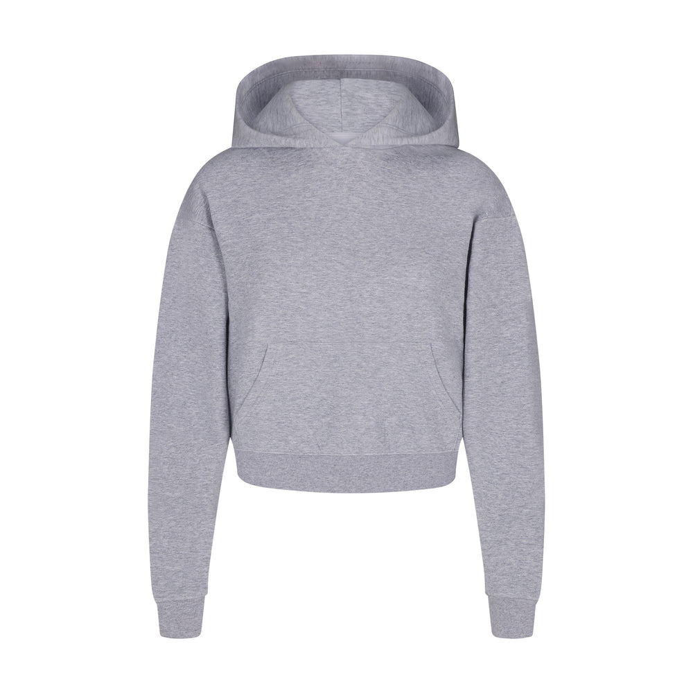 Skims COTTON FLEECE PULLOVER Mikina s Kapucnou Siva | POAW-60135