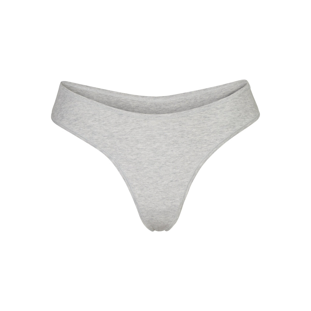 Skims COTTON JERSEY DIPPED Thong Svetlo Siva | DNZX-07468