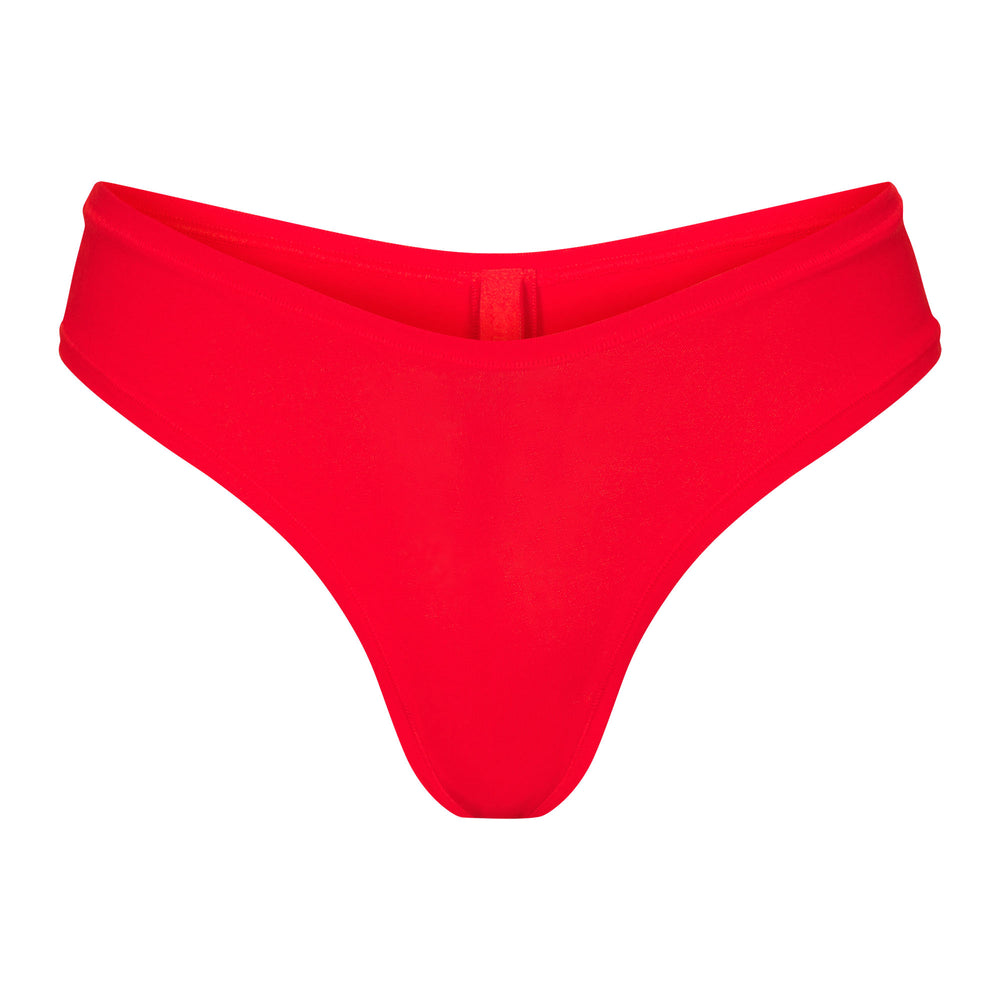 Skims COTTON JERSEY DIPPED Thong Červené | MFHT-60831