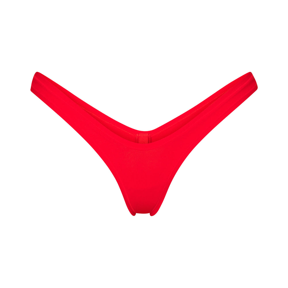 Skims COTTON JERSEY MICRO DIPPED Thong Červené | LZSD-91654