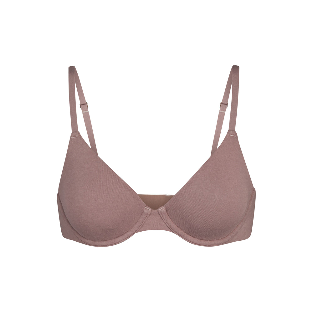 Skims COTTON JERSEY T-shirt Bra Hnede | YBPA-16352