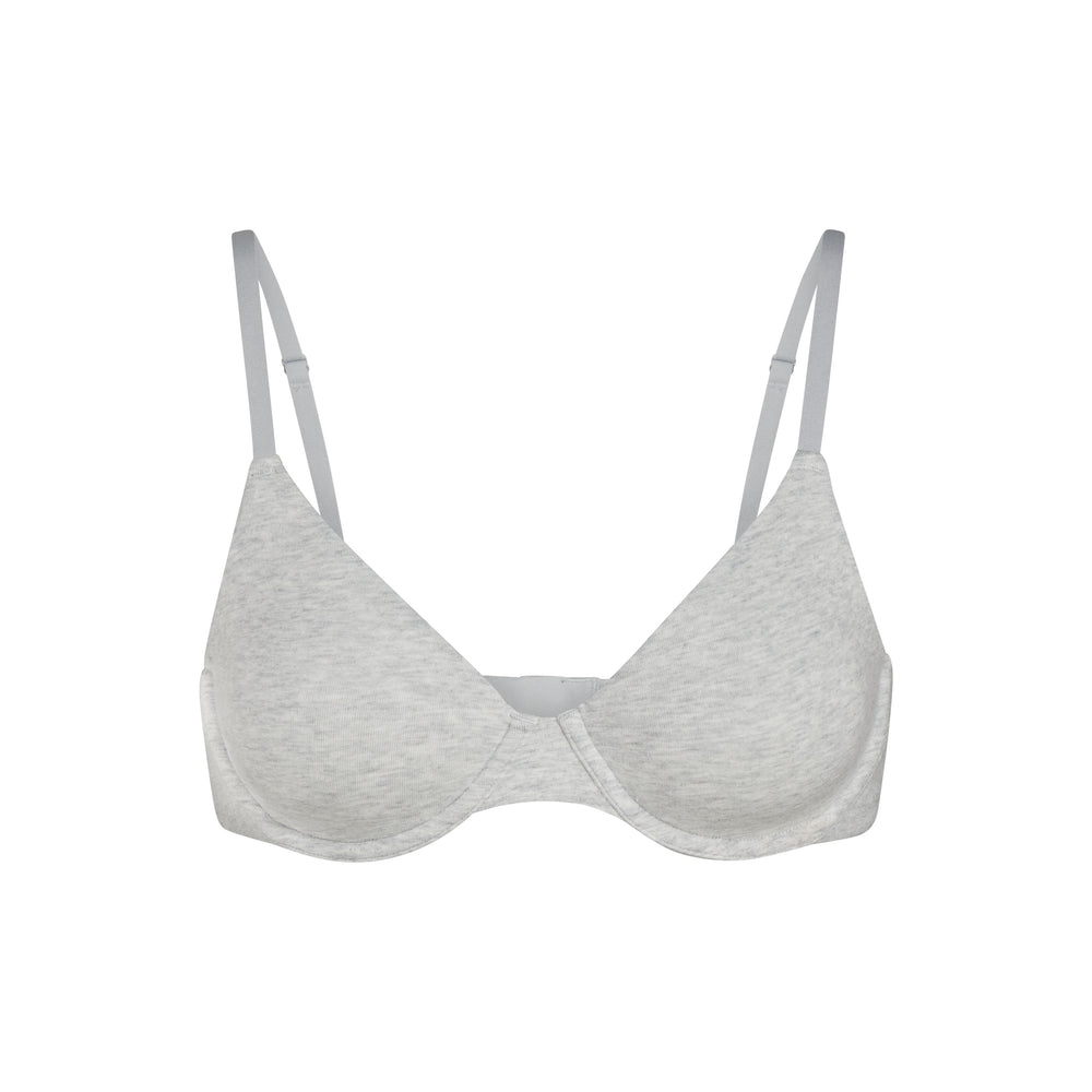 Skims COTTON JERSEY T-shirt Bra Svetlo Siva | NGAV-62718