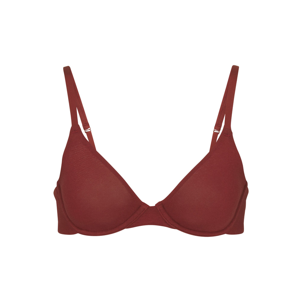 Skims COTTON JERSEY T-shirt Bra Tmavo Červené | MJZN-09675