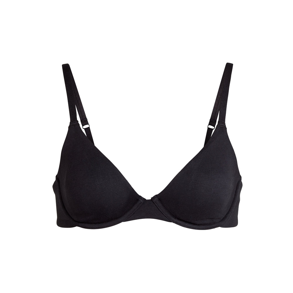 Skims COTTON JERSEY T-shirt Bra Čierne | FMKJ-62958