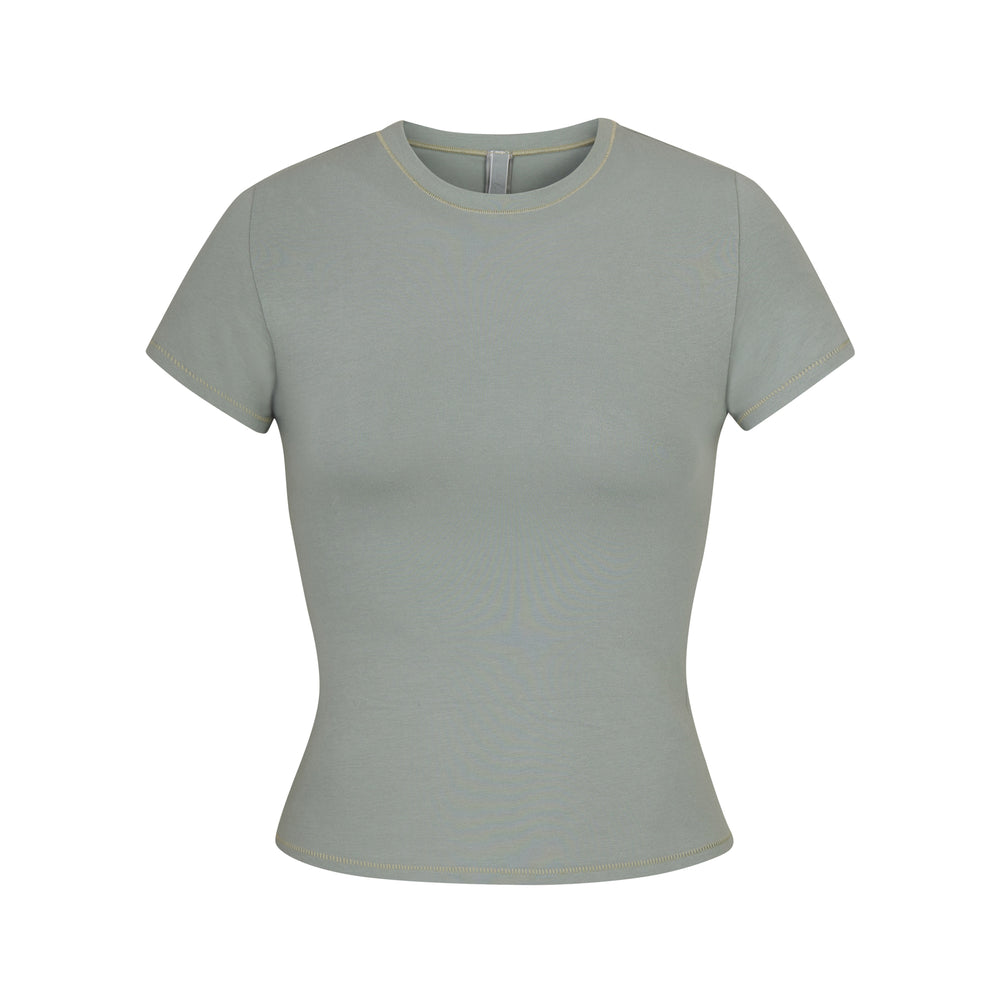 Skims COTTON JERSEY T-shirt Modre | MKSV-79408