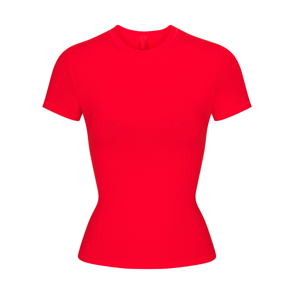 Skims COTTON JERSEY T-shirt Červené | JZFL-86341