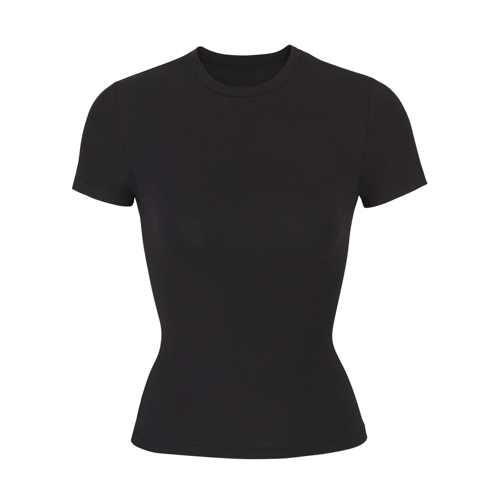 Skims COTTON JERSEY T-shirt Čierne | QIGN-04681