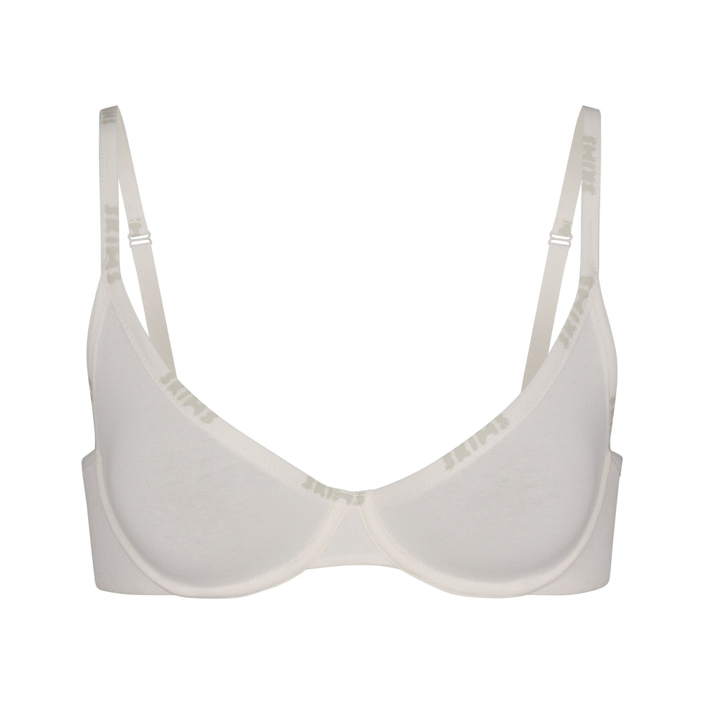 Skims COTTON LOGO DEMI Underwire Bra Biele | RTNI-89015