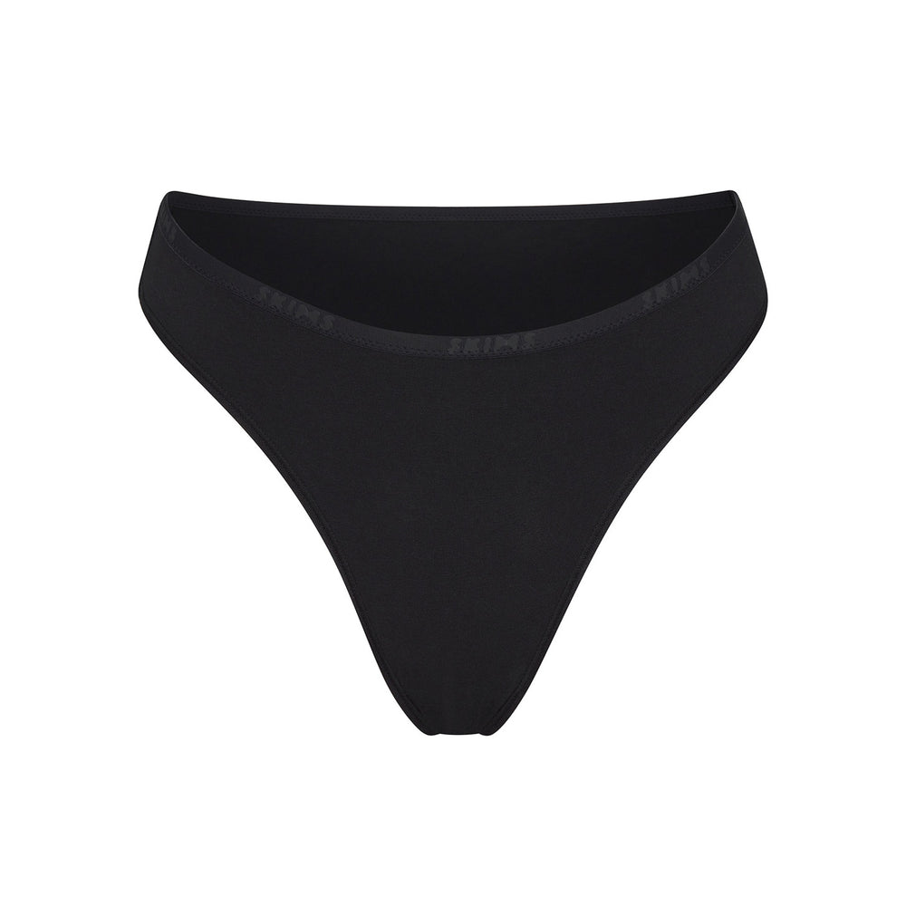 Skims COTTON LOGO HIGH LEG Bikini Čierne | NQCK-71385